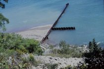 Looking down the Bluff Road bluffs